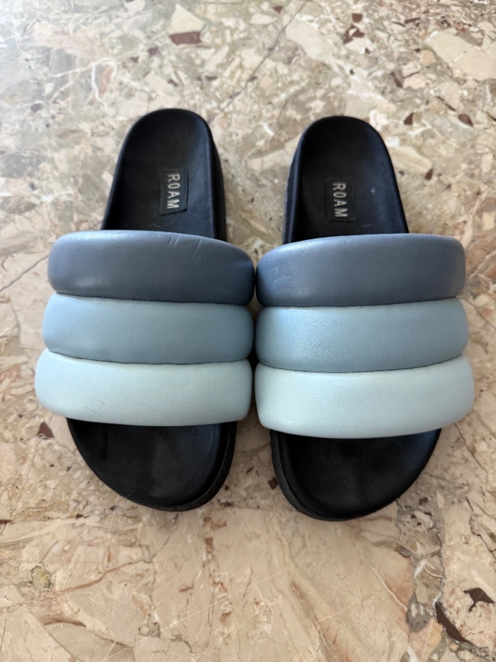 ROAM Puffy Slides, Ombré Blue Size 41